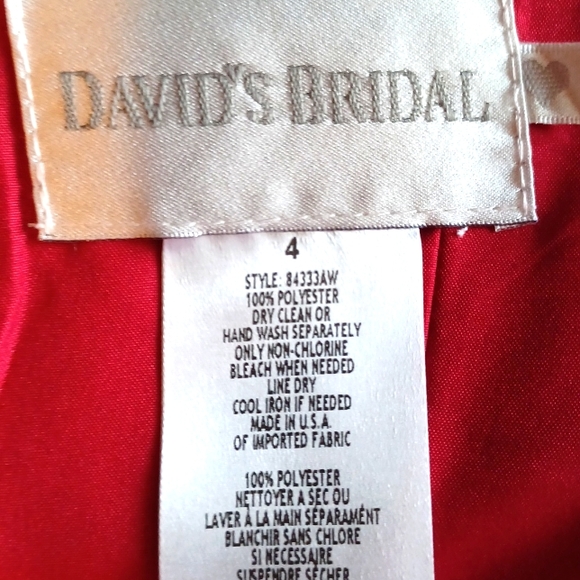 🆕️ Red satin holiday/dance cocktail dress, sz 4. - Picture 8 of 8